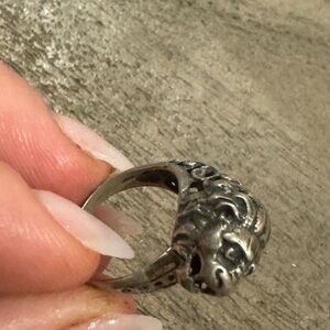 Vintage 925 Sterling Silver Heraldic Lion Ring